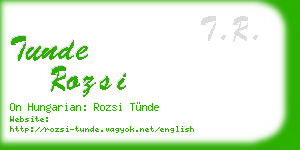 tunde rozsi business card