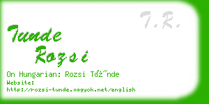 tunde rozsi business card